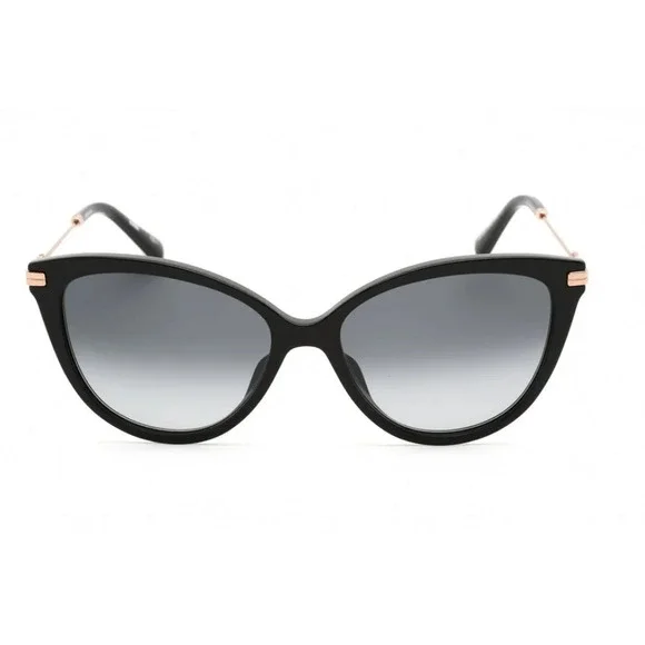 NEW. MOSCHINO- MOS069/S SUNGLASSES BLACK / GREY WOMEN'S - Picture 1 of 2
